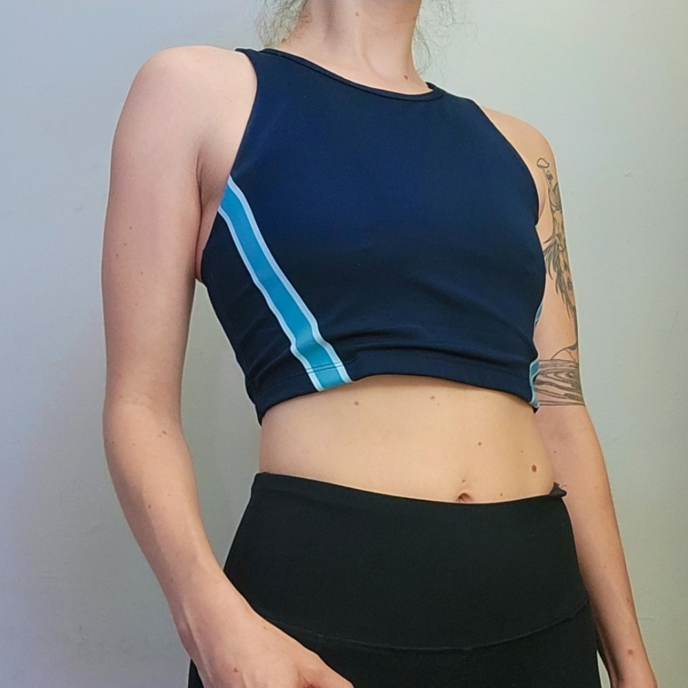 JoyLab Blue Sports Bra Crop Top Size S